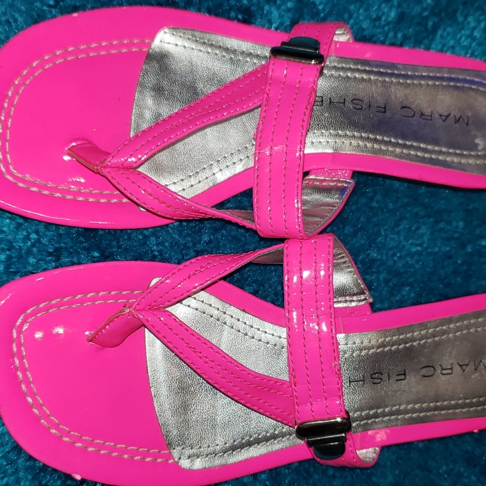 Marc Fisher bright pink saddles